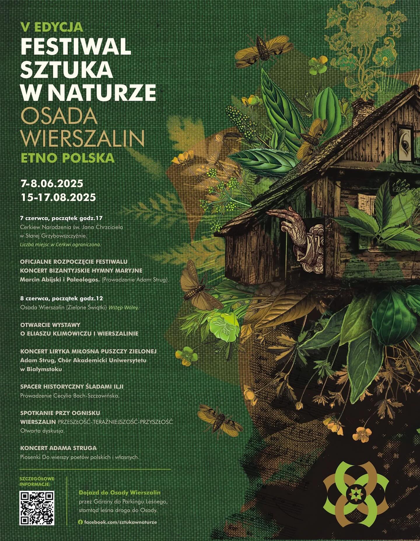 Plakat festiwalu „Sztuka w naturze”.